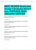 BEST REVIEW Medication Dosage Calculation Review Sets&period; PACKAGE DEAL  2023&sol;2024 VERIFIED