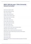 BIOS 1300 lab exam 1 Ohio University Solved Correctly&excl;&excl;