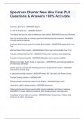 Spectrum Charter New Hire Final Pt&period;II Questions & Answers 100&percnt; Accurate