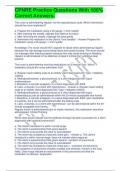 CPNRE Practice Questions With 100&percnt; Correct Answers