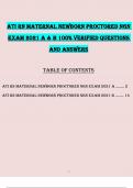 ATI RN MATERNAL NEWBORN PROCTORED NGN EXAM 2021 A & B 100% VERIFIED QUESTIONS AND ANSWERS