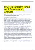 Bundle For NIGP CPP Exam Questions with Correct Answers