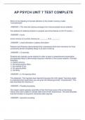 AP PSYCH UNIT 7 TEST COMPLETE