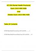 2023 ATI RN Mental Health Proctored 2019 NGN Exam and Retake Exam Questions and Answers (Verified Revised Full Exam)