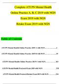 Complete NGN ATI PN Mental Health Online Practice A, B, C 2019, ATI PN Mental Health Exam 2019 & Retake Exam 2019 Questions and Answers (Verified Answers)