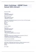 Static Cardiology &ndash; NREMT Exam Solved 100&percnt; Correct&excl;&excl;