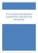 Test Bank for Organic Chemistry 9th Edition McMurry