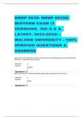 NRNP 6635- NRNP 6635N MIDTERM EXAM &lpar;3 VERSIONS&comma; 300 Q & A&comma; LATEST- 2023-2024&rpar; - WALDEN UNIVERSITY - 100&percnt; VERIFIED QUESTIONS & ANSWERS   