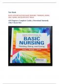 Test Bank DAVIS ADVANTAGE FOR BASIC NURSING: THINKING, DOING, AND CARING 3RD EDITION BY TREAS All Chapters Complete Guide || Download Instantly After Check Out