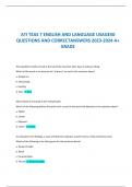 ATI TEAS 7 ENGLISH AND LANGUAGE USAGE50 QUESTIONS AND CORRECT ANSWERS 2023-2024 