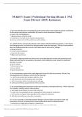 NUR2571 Exam 1 Professional Nursing II Exam 1 PN2 Exam 2 Review (2023) Rasmussen