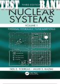 TEST BANK for Nuclear Systems Volume 1: Thermal Hydraulic Fundamentals, 3rd Edition by Neil E. Todreas and Mujid S. Kazimi. 