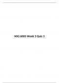 NSG 6005 Week 3 Quiz 3, (Version 3) NSG6005: ADVANCED PHARMACOLOGY, South University