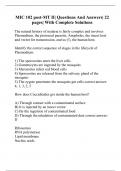MIC 102 post-MT II| Questions And Answers| 22 pages| With Complete Solutions