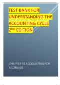 Test Bank for Understanding the Accounting Cycle 2nd Edition 2024 latest revised update, all chapters complete 