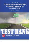 TEST BANK for Ethical Obligations and Decision-Making in Accounting: Text and Cases, 6th Edition By Steven Mintz and William Miller.  ISBN10: 1264135947 | ISBN13: 9781264135943.