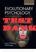 TEST BANK for Evolutionary Psychology&colon; An Introduction 4th Edition by Lance Workman and Will Reader&period; ISBN-&comma; ISBN-&period; 