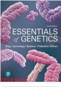 TEST BANK for Essentials of Genetics, 10th Edition, William S. Klug, Cummings, Spencer, Palladino & Killian.