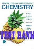 TEST BANK for General, Organic, and Biological Chemistry 4th Edition by Laura Frost and S. Deal.ISBN 9780135169681, 0135169682