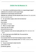 EASA Part 66 Module 14 Exam Questions and Answers 100% Verified