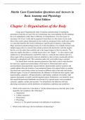 Chapter 1: Organisation of the Body Test Bank Martin Caon Examination Questions and Answers in Basic Anatomy and Physiology Third Edition