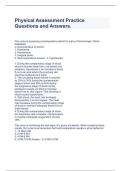 Physical Assessment Practice Questions and Answers&period;