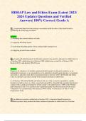 RDHAP Law and Ethics Exam &lpar;Latest 2023&sol; 2024 Update&rpar; Questions and Verified Answers&vert; 100&percnt; Correct&vert; Grade A