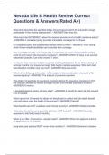 Nevada Life & Health Review Correct Questions & Answers&lpar;Rated A&plus;&rpar;