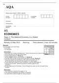 AQA AS ECONOMICS Paper 2 JUNE 2023 QUESTION PAPER: The National Economy in a Global Context