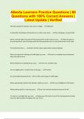 Alberta Learners Practice Questions &vert; 80 Questions with 100&percnt; Correct Answers &vert; Latest Update &vert; Verified