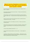 Alberta Learners Questions and Answers &vert; 107 Questions with 100&percnt; Correct Answers &vert; Latest Update &vert; Verified