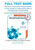 Test Bank for Introductory Mental Health Nursing 4th Edition by Womble Kincheloe&comma; All Chapters Covered