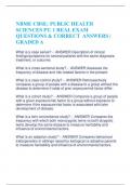 NBME CBSE&colon; PUBLIC HEALTH  SCIENCES PT&period; 1 REAL EXAM  QUESTIONS & CORRECT ANSWERS &vert;  GRADED A