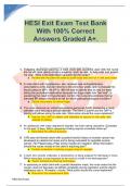 HESI Exit Exam Test Bank With 100&percnt; Correct Answers Graded A&plus;&period;