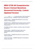 WGU C720 All Competencies Exam 2 Actual Questions  Answered Correctly | Latest  Updated Version