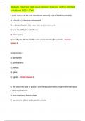 Biology Practice test Guaranteed Success with Certified Solutions 2023-2024