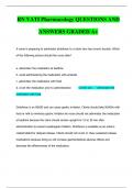 RN VATI Pharmacology QUESTIONS AND ANSWERS GRADED A&plus;