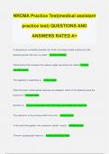 NRCMA Practice Test&lpar;medical assistant practice test&rpar; QUESTIONS AND ANSWERS RATED A&plus;