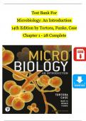 TEST BANK For Microbiology An Introduction, 14th Edition, Author : Gerard J. Tortora, Berdell R. Funke, All Chapters 1 - 28, Complete Newest Version