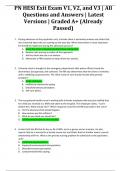 PN HESI Exit Exam V1, V2, and V3 | All Questions and Answers | Latest Versions | Graded A+ (Already Passed)