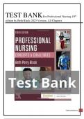 TEST BANK For Professional Nursing 10th edition by Beth Black-2023 Version, All Chapters