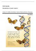 Test Bank - Introduction to Genetic Analysis, 12th Edition (Griffiths, 2021), Chapter 1-20 | All Chapters