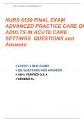 NURS 6550 FINAL EXAM Complete Solution Package