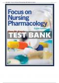 TEST BANK FOCUS ON NURSING PHARMACOLOGY 8TH EDITION TEST BANK BY AMY KARCH CHAPTER 1-59&vert;COMPLETE GUIDE 2023