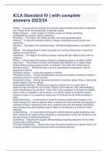 ICLA Standard IV &vert; with complete answers 2023&sol;24