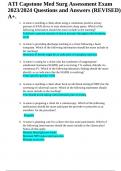 ATI Capstone Pharmacology Assessment 2 &lpar;55 Questions and Answers&rpar; Updated 2024&comma; ATI Capstone Med Surg Assessment Exam &lpar;103Q&As&rpar; Latest 2023&sol;2024 Assured A&plus; & ATI Capstone Med Surg Assessment Exam 2023&sol;2024 Questions and Answers &lpar;REVISED&rpar; A&plus;&period;