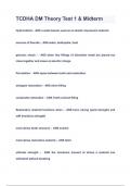 TCDHA DM Theory Test 1 & Midterm Questions & Answers 2023&lpar;A&plus;GRADED 100&percnt;VERIFIED&rpar;