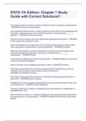 IFSTA 7th Edition&colon; Chapter 1 Study Guide with Correct Solutions&excl;&excl; 