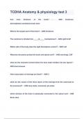 TCDHA Anatomy & physiology test 3 Questions & Answers 2023&lpar;A&plus;GRADED 100&percnt;VERIFIED&rpar;