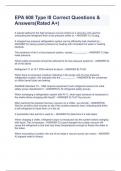 EPA 608 Type III Correct Questions & Answers&lpar;Rated A&plus;&rpar;